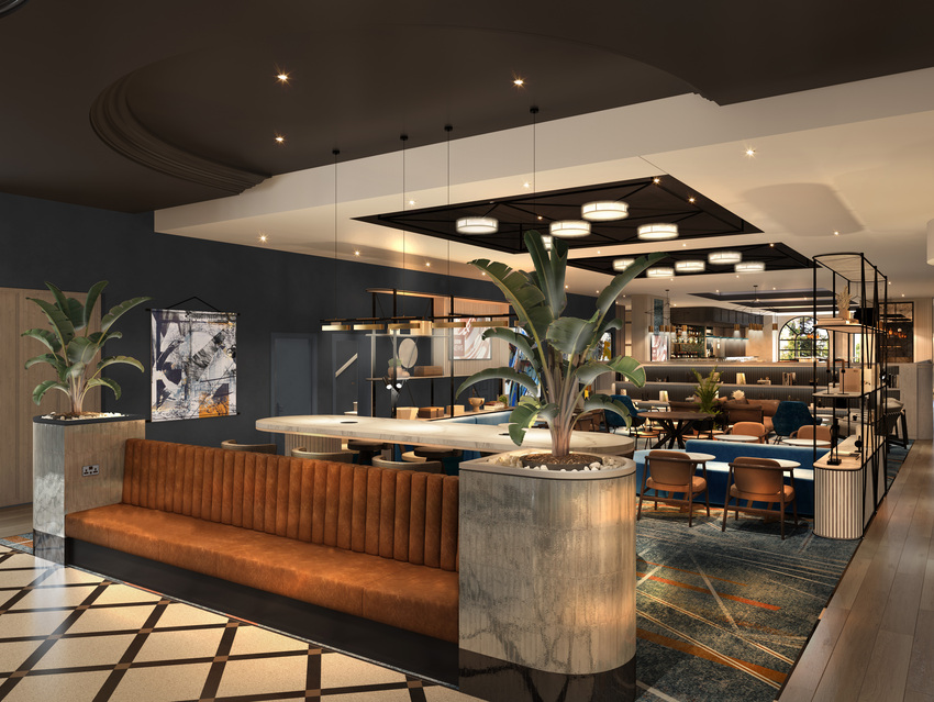 Plans for the new lobby at the fully revamped Glasgow Marriott
