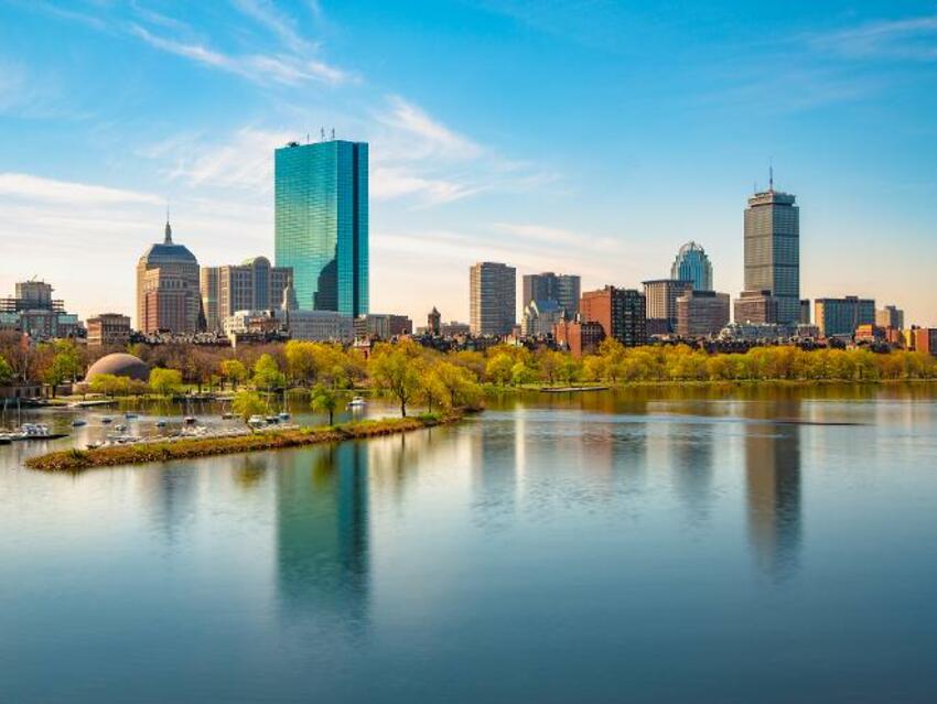 Boston skyline along the Charles River